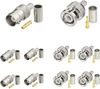 BNC Crimp Connectors Kit - BNC Male & Female Crimp Solder Attachment Connector K