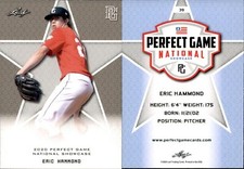 ERIC HAMMOND 2020 LEAF PERFECT GAME NATIONAL SHOWCASE ROOKIE CARD #39
