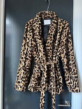 Leopard Velvet Wrap Jacket Womens Size M By Graham And Spencer