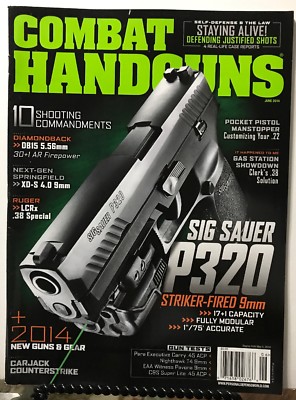 Combat Handguns Sig Sauer Pocket Pistol Springfield June 2014 FREE SHIPPING JB