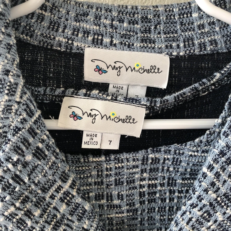 My Michelle Blue Jacket & Dress Two Pieces Set Size 7 - Image 2 of 4