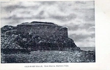 New Haven Harbor Connecticut Old Fort Hale Postcard