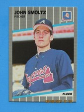 1989 FLEER #602 JOHN SMOLTZ ROOKIE HOFer NM-MT RC