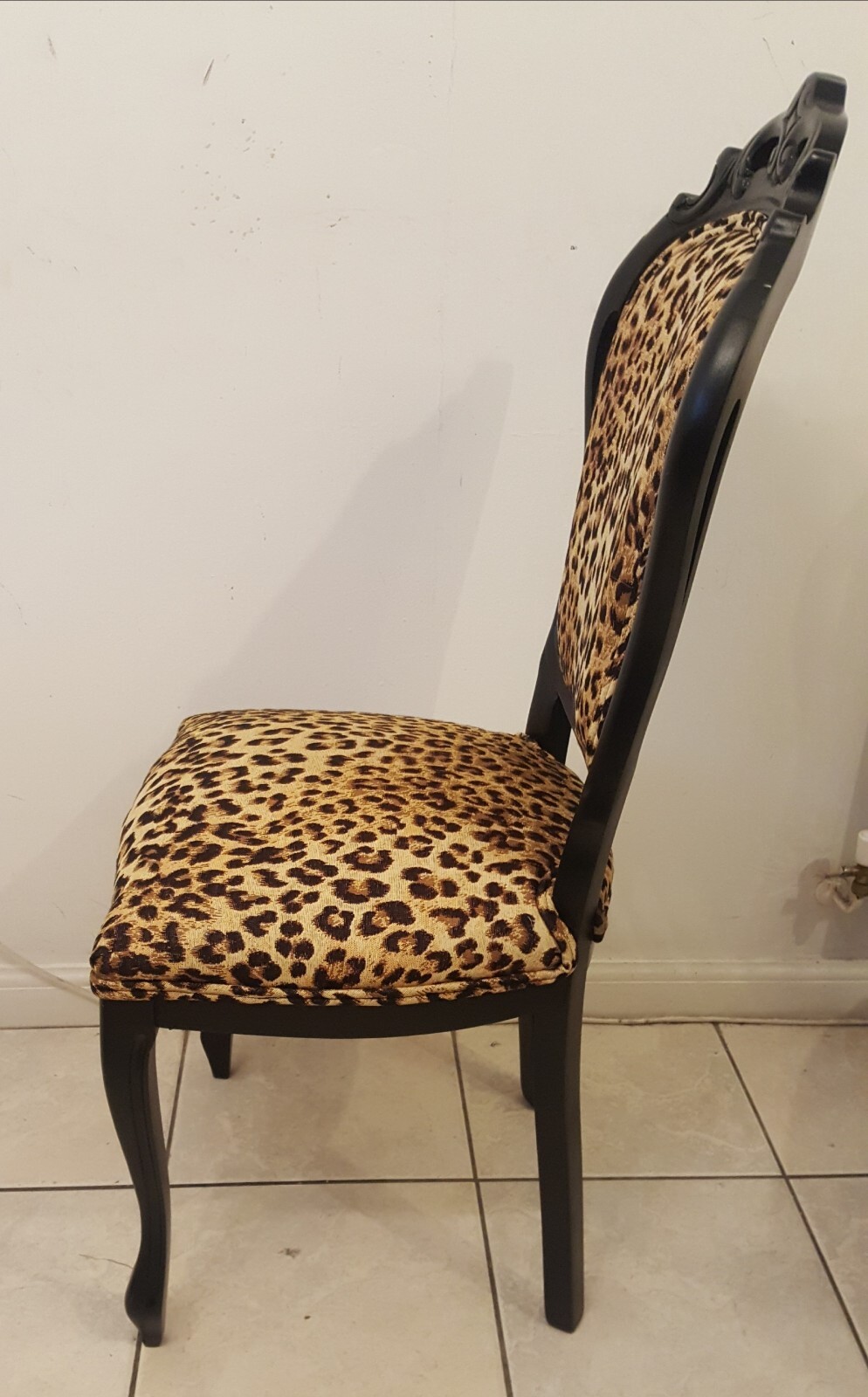 BESPOKE LEOPARD PRINT VINTAGE CHAIR eBay