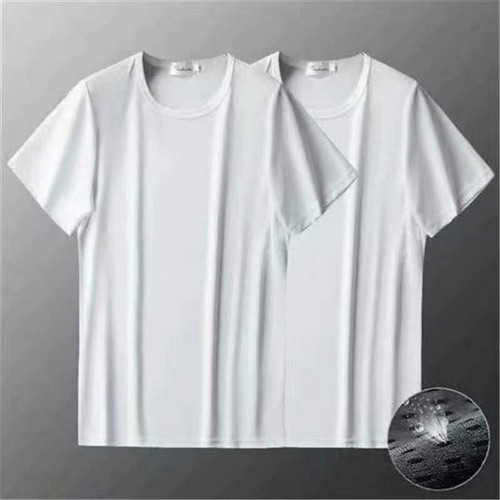 Summer Men's Loose Mesh Quick Dry Sports Casual Ice Silk Short Sleeve T-Shirt - Picture 12 of 34
