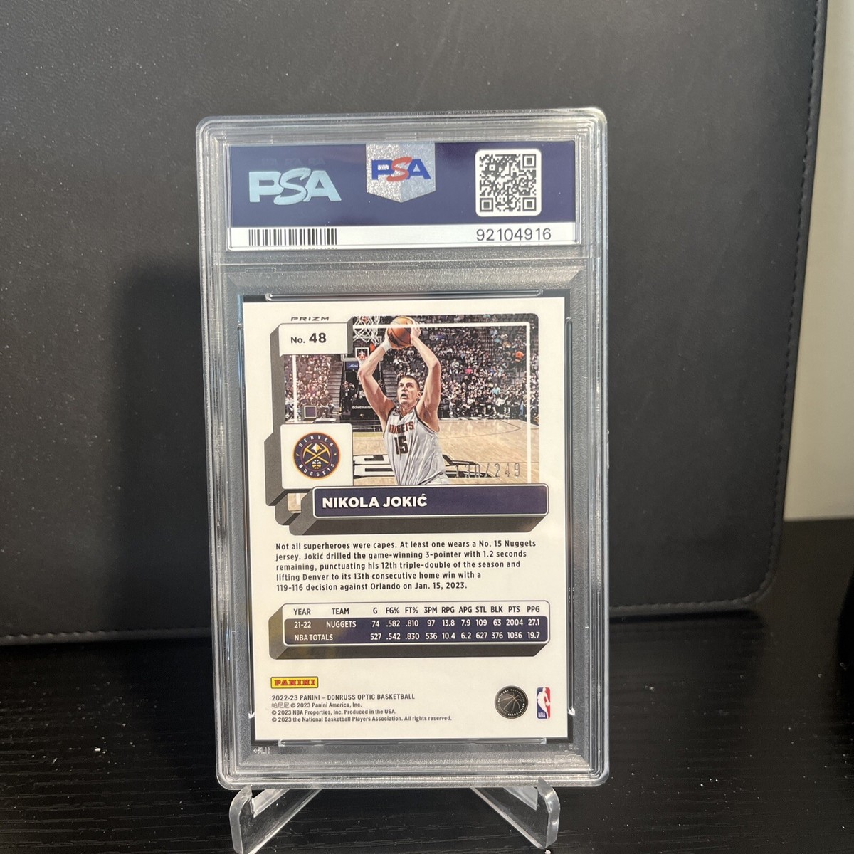 2022 Panini Donruss Optic Premium Box Set #48 Nikola Jokic