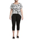 Terra and Sky Black High Rise Capri Leggings 3X (24W-26W) NWT — photo 5