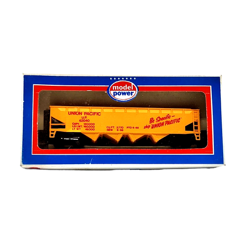 HO Scale Model Power Union Pacific 4-bay Hopper Freight Train Car 62040 - Picture 7 of 8