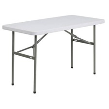 Plastic 4ft x 2ft Banquet Table with Folding Legs