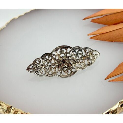 Silver FIligree Handmade Brooche Pin - Miriam Haskell - Afbeelding 1 van 6