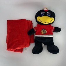 Chicago Blackhawks Tommy Hawk Hide-An-Accessory Blanket Plush Mascot NHL Foco