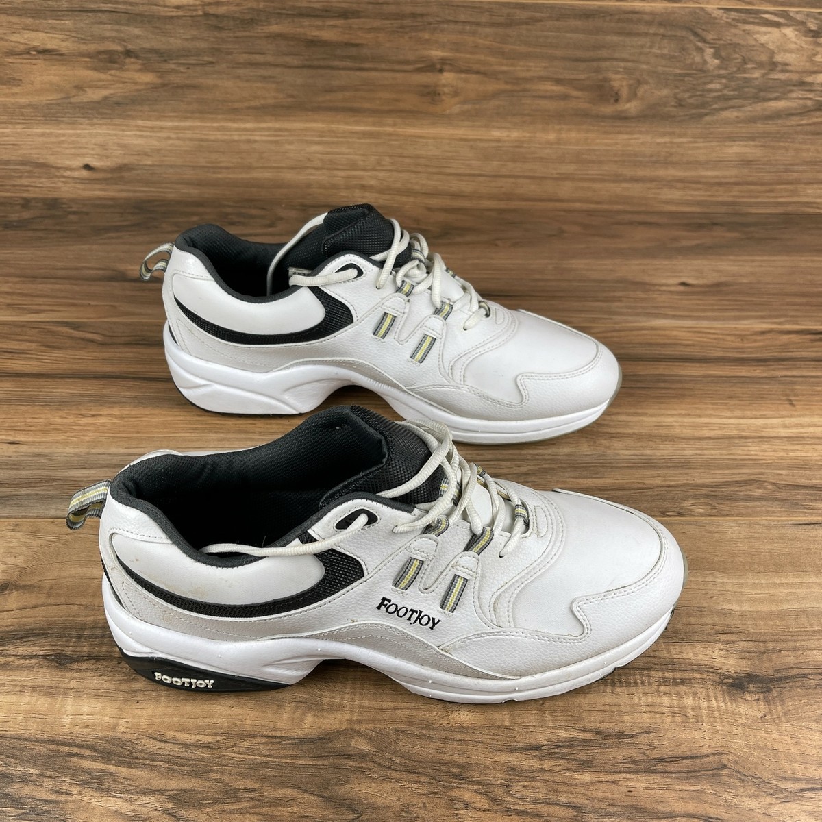 Footjoy Greenjoys 45335 Men's White Synthetic Leather Lace Up Golf