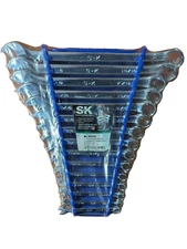 SK Tools 86255 15-Piece 12-Point Fractional Regular Long Combination Wrench Set