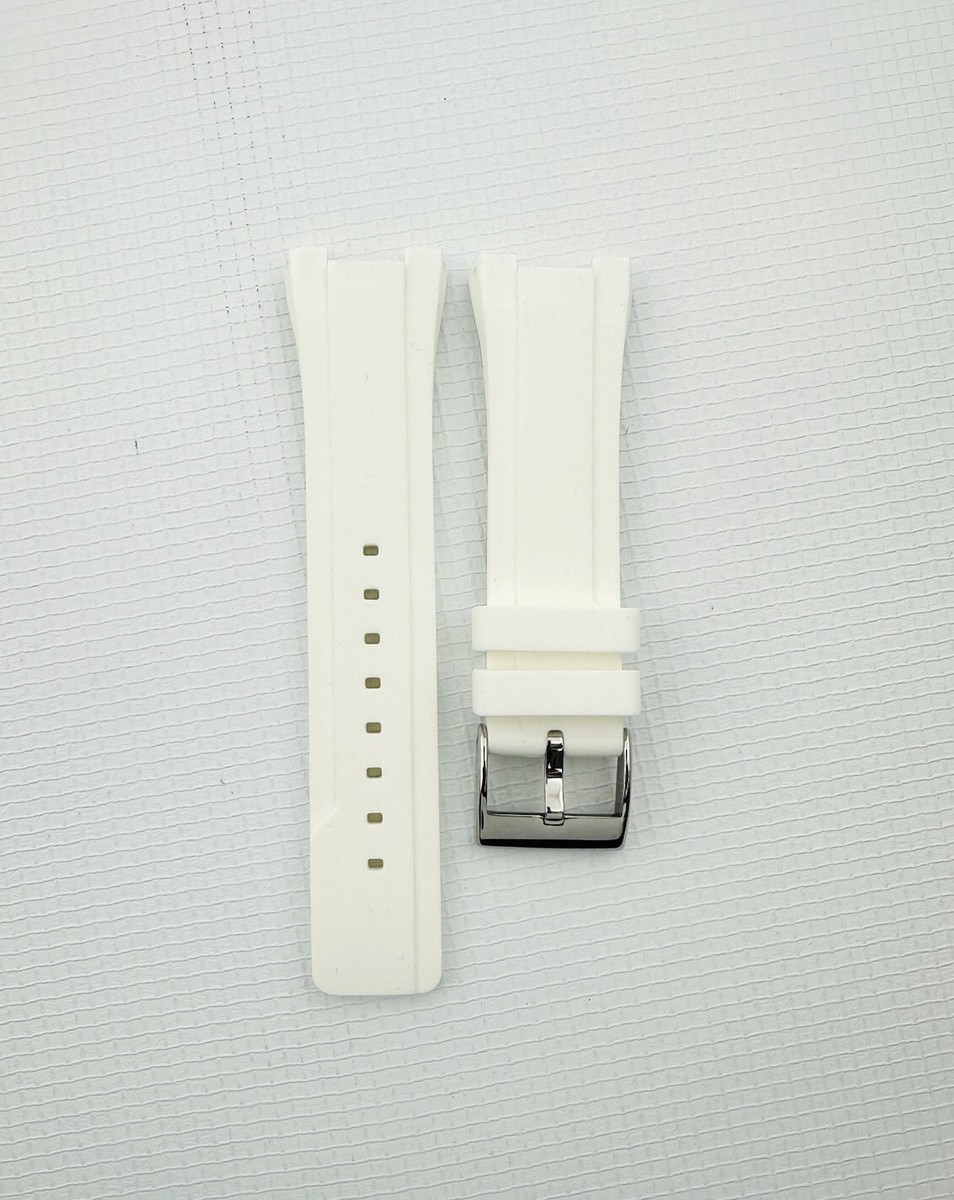 KENNETH COLE WATCH STRAP, KC1716 , WHITE SILICONE RUBBER STRAP