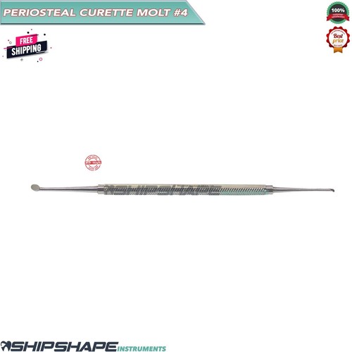 2/4 Molt Curette, Calculus, Plaque, Cyst Tooth Socket Remover Dental Instruments - Picture 6 of 9