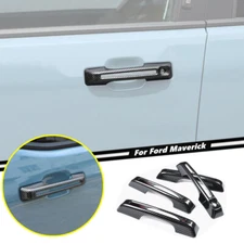 For 2022-2024 Ford Maverick Carbon Fiber Look Side Door Handles Decor Cover Trim