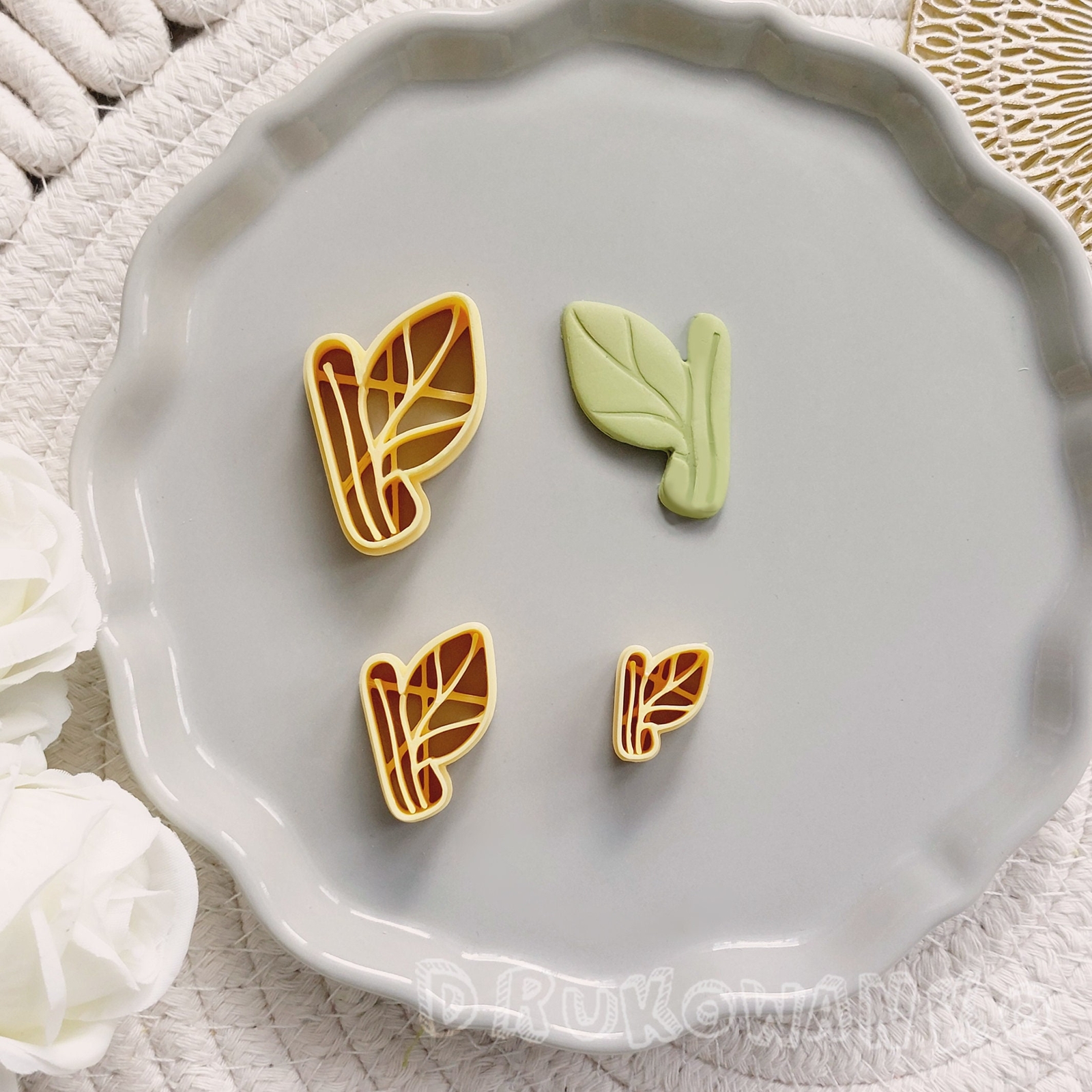 Leaf Natural Nature Spring Flower Tree 5 Polymer Clay Cutter For Earring