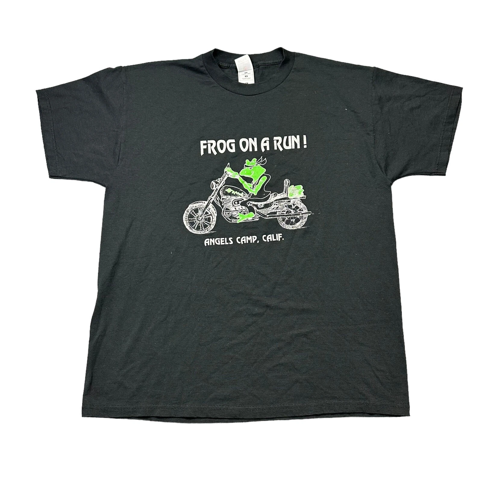 Vintage 90s Biker Frog on the Run Camp California T-Shirt Adult Size XL