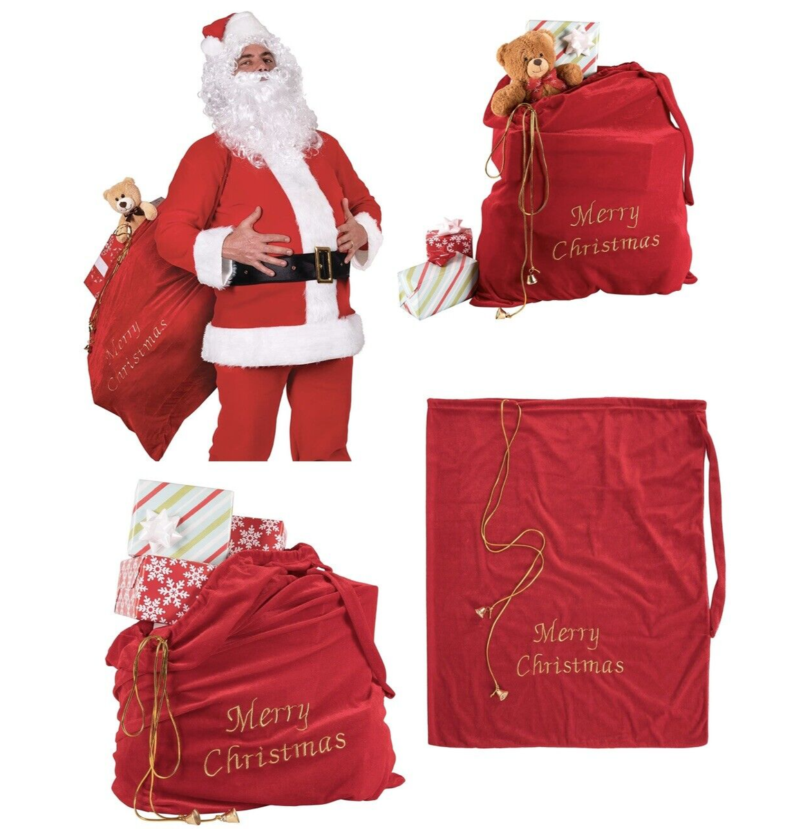 Christmas Santa Claus Gift Sack For Christmas Parties Holiday Gift