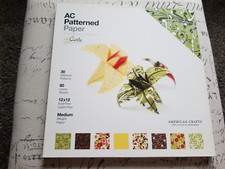 AC Patterned Paper a la Carte 12x12 acid free 60 loose sheets Medium weight