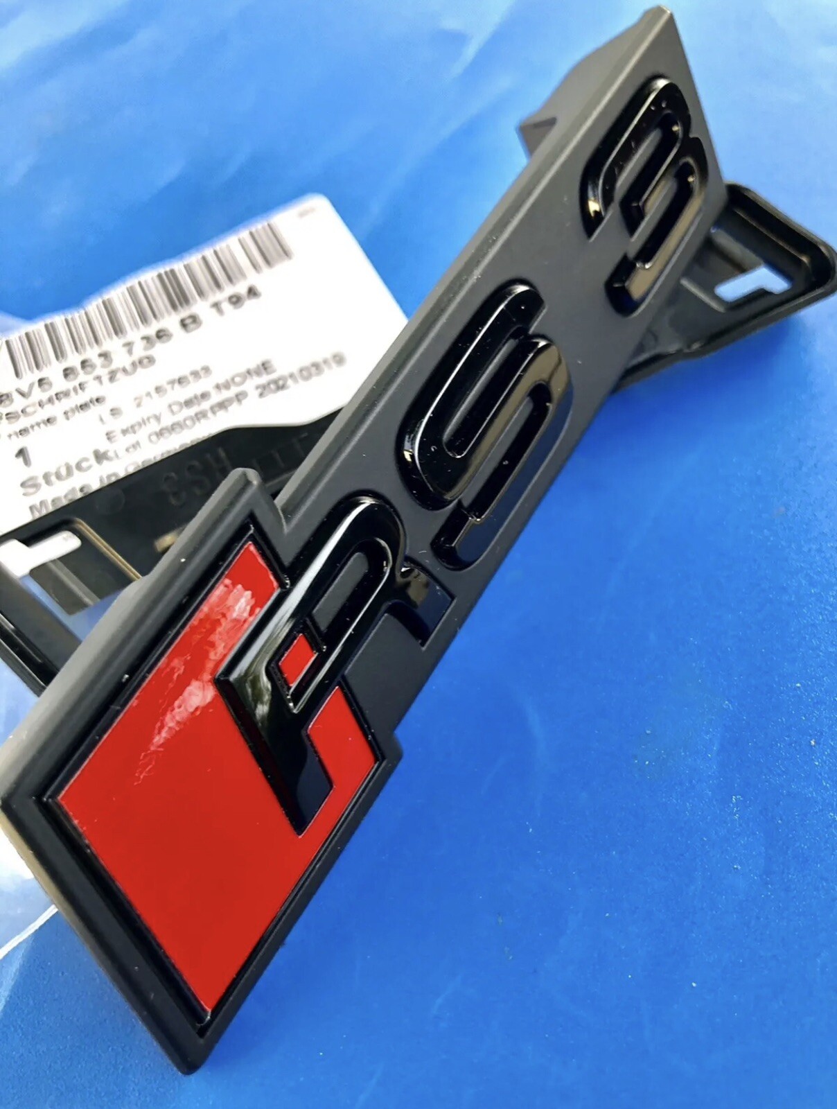 Monogramme de Calandre Audi RS3 8V pour Remplacer un Badge Terni