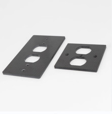 150mm/86mm Carbon Fiber Power Outlets Cover Wall Plate Duplex Receptacle Socket