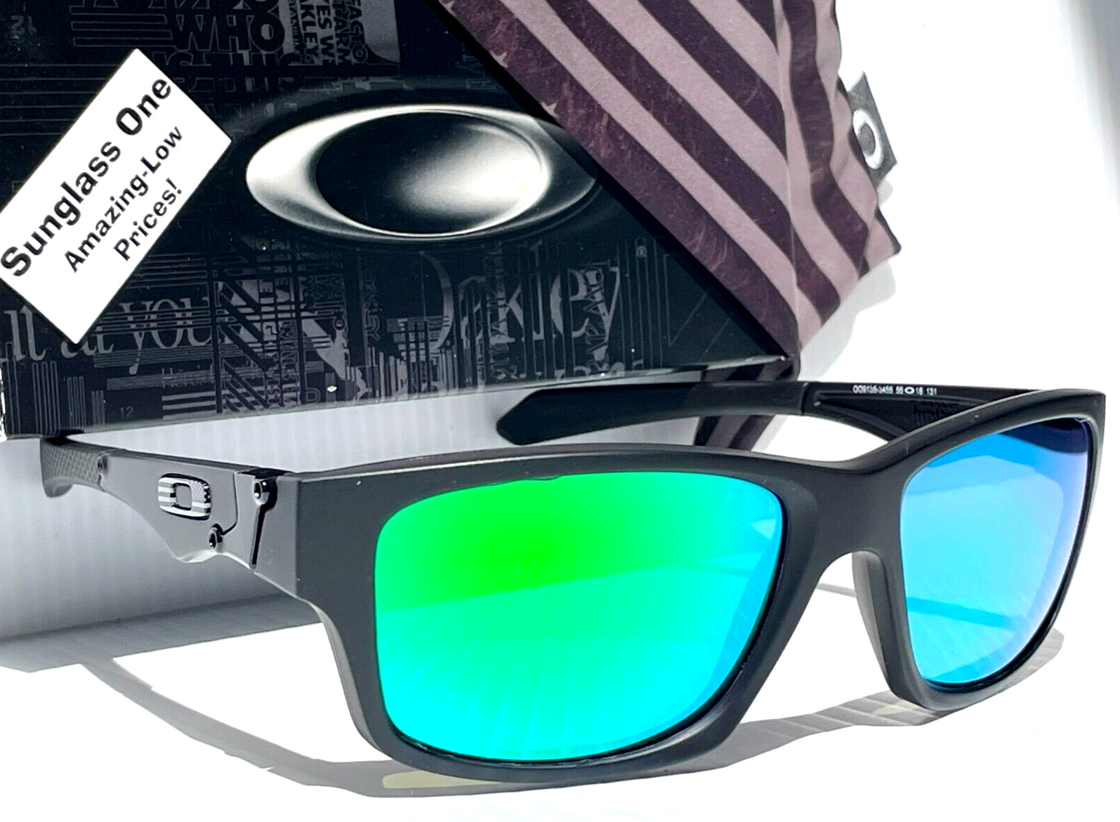 Oakley JUPITER SQUARED Tonal USA Flag POLARIZED Galaxy Jade Sunglass 9135