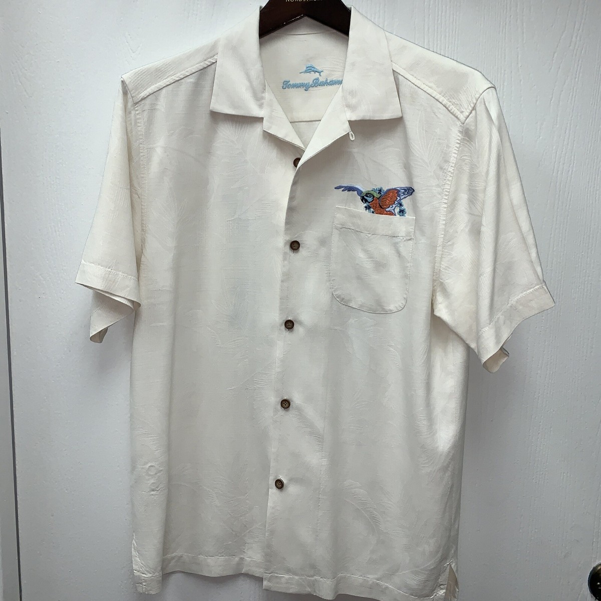 90s  Bahama s/s silk shirt 開襟 無地 90's Tommy Bahama Full Linen S/S Open Collar Shirt “ 90年代