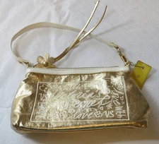 Victoria's Secret women's bag purse travel Purse Only gold white handbag tote
