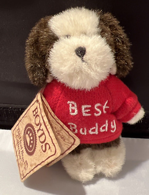 NWT Boyds Bears Best Buddy 4'' Mini Dog Puppy 567043 Red Shirt Thinkin' of Ya