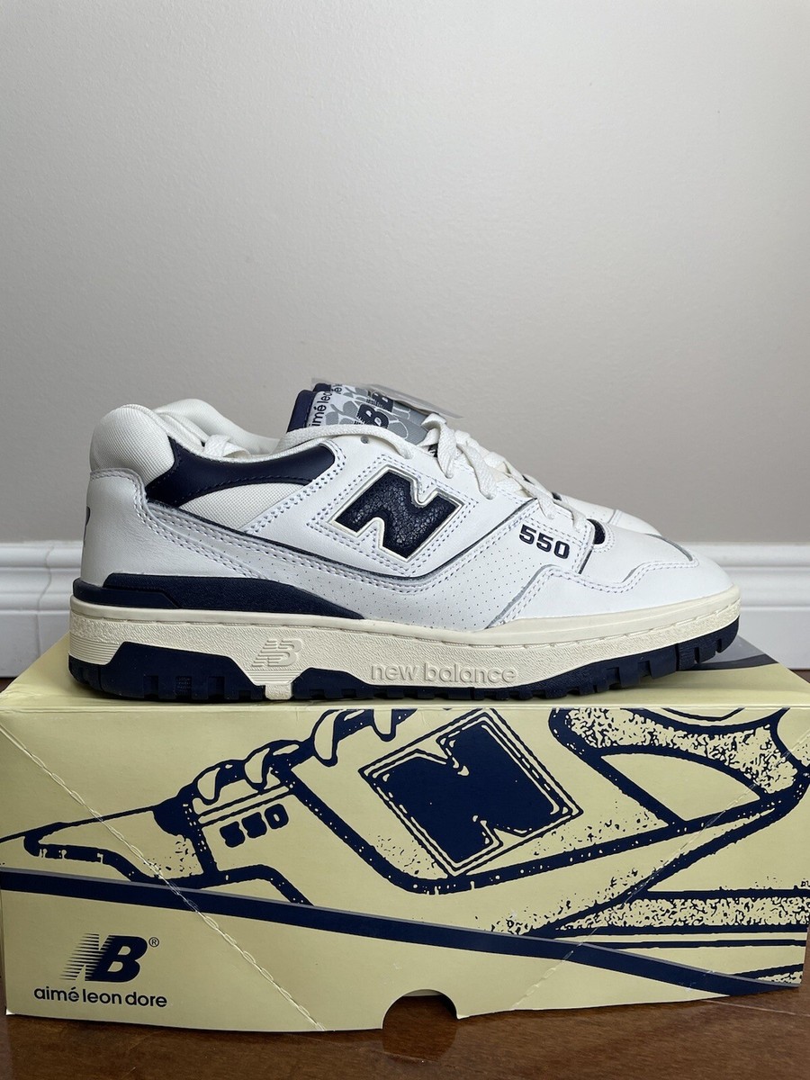 Sz 10 U.S Mens - New Balance 550 Aime Leon Dore White Navy 