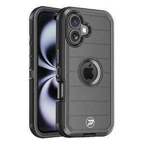 for iPhone 16 phone (screen 6.1"), Rugged Triple Layer TPU and PC Lined Case