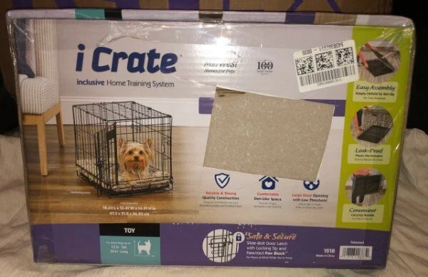 Dog Crate For Toy Sized Dogs Black NEW 15 x 18 x 12