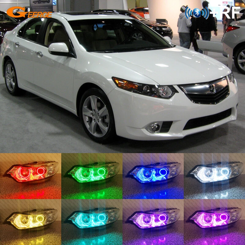 Para Acura TSX CU2 Multicolor RGB LED Ojos de Ángel Kit Anillos Halo Bluetooth APP Foto 2 de 4