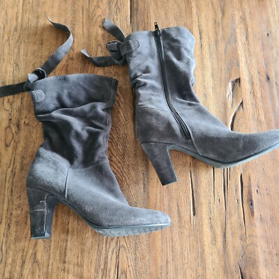 Damen-Stiefel von Tamaris aus grauen Wildleder   perfekt für den Herbst NEU 
