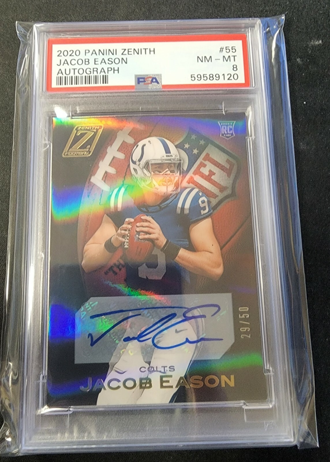 Jacob Eason Panini Zenith #55 Autograph