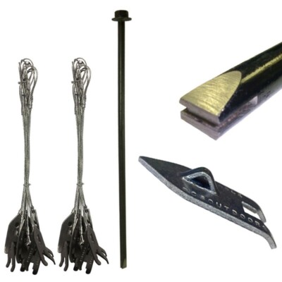 (2 Dozen) AuSable Brand Trap Anchor 15'' Cable Stakes ''Wolf Fang Driver Included''