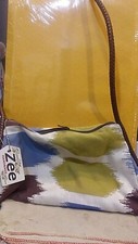 Ladies ZEE Multi Color Cross Shoulder Bag 12" Wide by 7" High Made in USA