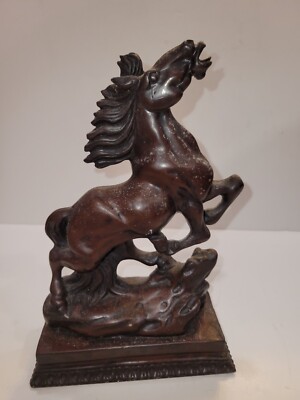 Beautiful Collectible Rearing Horse Figurine Statue Heavy! Unsure Of Material
