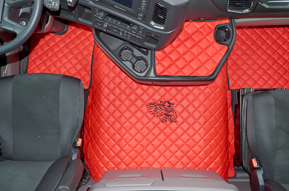 Tapis De Sol Tunnel Camion - Rouge Pour Scania R Streamline 2013-2017 - Neuf