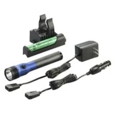 Streamlight 75476 LED HL™ Rechargeable Flashlight with PiggyBack® Charger, Blue