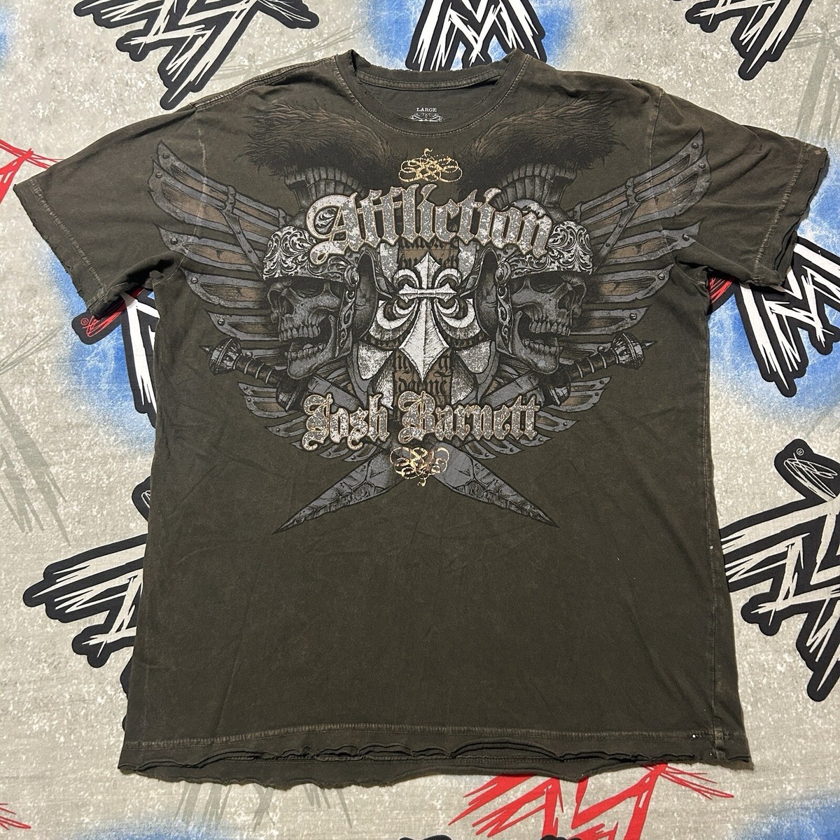 Affliction Josh Barnett Men's L T-Shirt | eBay