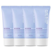 Apieu Pure Block Natural Waterproof Sun Cream 50ml 1.69oz x4pcs/ SPF50 PA  Su