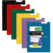 Five Star Assorted File Folders 6 Pack Durable Water Resistant School Supplies