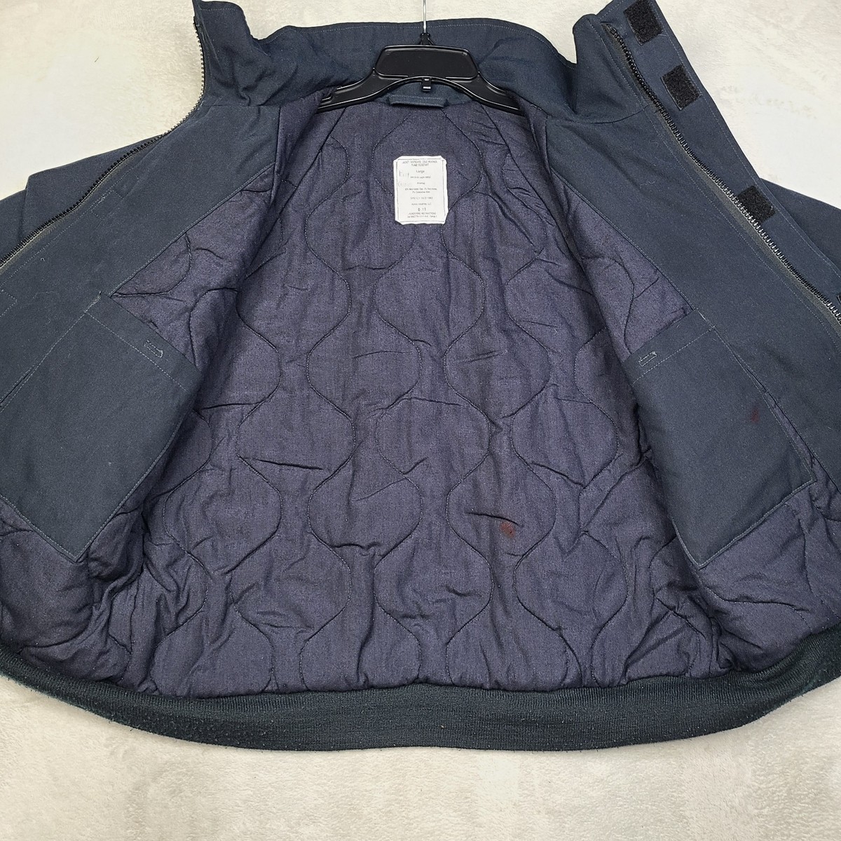 US Navy Shipboard Jacket Cold Weather Flame Resistant Navy Blue