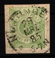 W&uuml;rttemberg 45 Stamped Ehingen #IK415