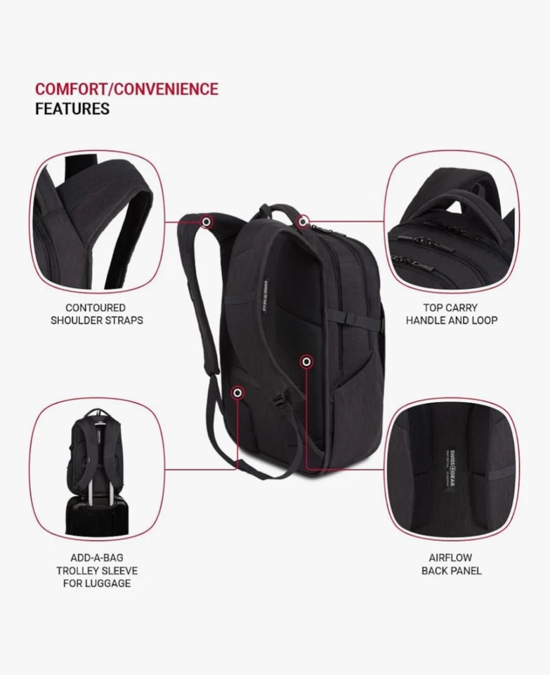 SwissGear VersaMax, Charcoal Heather, 18-Inch - Image 3 of 4