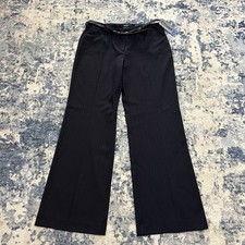 Apt 9 Women Trousers Pants Modern Fit Sz 10 Black Red Pinstriped