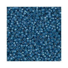 Miyuki Seed Beads 90648/11-648 11/0 Silver Lined Dark Sky Blue Alabaster 24g
