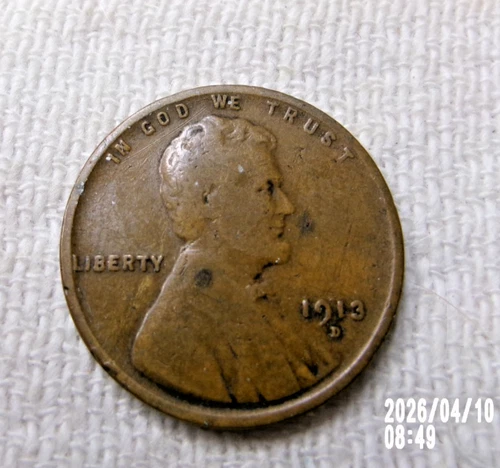 1913 D Lincoln Wheat Penny 1 Cent VERY NICE  #WP03